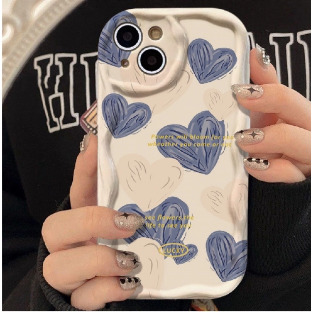 Suitable for Apple 15promax phone case, new iPhone 14, high-end feel, 13pro, love English, 12 blue pink