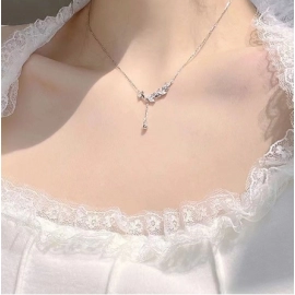 Wheat ear necklace for women, light luxury, niche ..