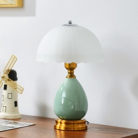 Ceramic desk lamp, American retro bedroom bedside lamp, internet famous and popular lighting fixture