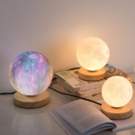 Small night lamp, bedside table lamp, starry sky lamp, night lamp, moon lamp, desk lamp, bedroom bedside lamp, moon lamp, gift Atmosphere lights