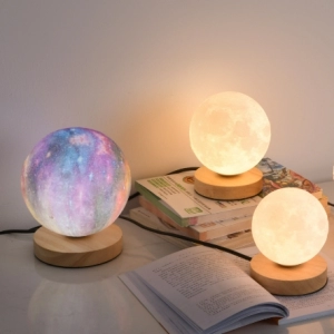 Small night lamp, bedside table lamp, starry sky lamp, night lamp, moon lamp, desk lamp, bedroom bedside lamp, moon lamp, gift Atmosphere lights