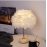 Ceramic feather table lamp, female bedroom table lamp, bedside lamp, light luxury, high-end home decoration, romantic and warm gift